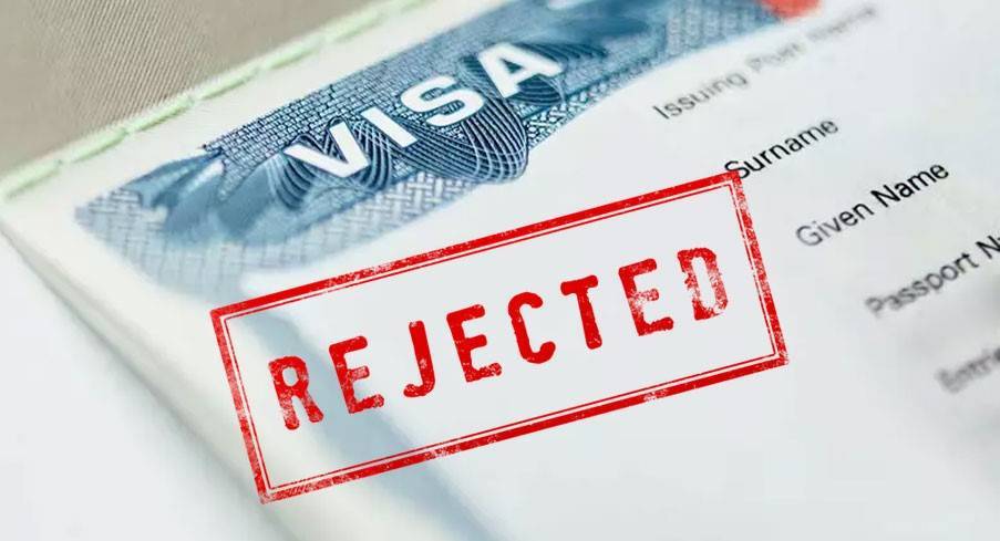 تصویری از مهر ریجکتی بر روی ویزا برای عنوان ریجکت ویزای اسپانیا انتخاب شده است.