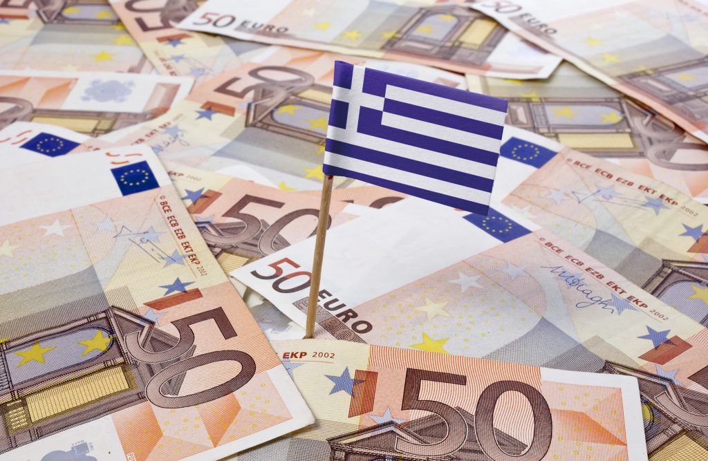 نقشه‌ی یونان به همراه پول نقد برای عنوان مشاغل و میزان دستمزد در یونان انتخاب شده است.
